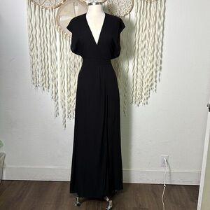 TYSA Black Wrap Midi Length Garbo Dress in Size 1/Small